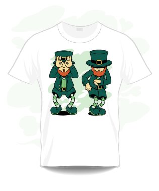 Cüce cinler Griddy Dance St Patrick Günü tişörtü yapıyor.