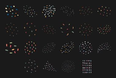 Modern organik kesik düzensiz form grafik seti, modaya uygun sıvı asimetrik siluet koleksiyonu, şirin soyut sembol sanatı, doodle boho rastgele şekil, düz geometrik biçimsiz element tasarımı,