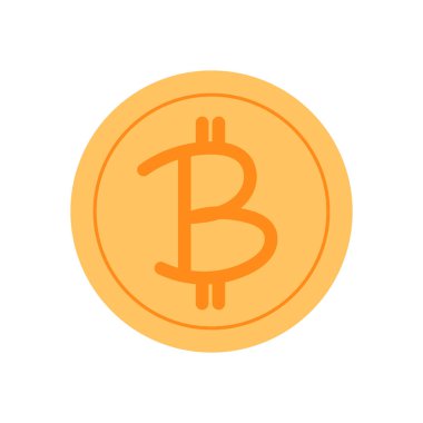 Bitcoin para dijital para birimini temsil eder. Bu altın para ekonomiyi ve finansı sembolize ediyor. Ödeme kavramlarını, kârı ve dijital para birimine yapılan yatırımı resmetmek için ideal.