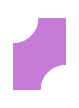 Acımasız soyut şekil simgesi. Modern kıvrımlı kalın dairesel bir element. Modern tarzda düz bir sembol, y2k grafik projeleri ve tasarım uygulamaları için ideal.
