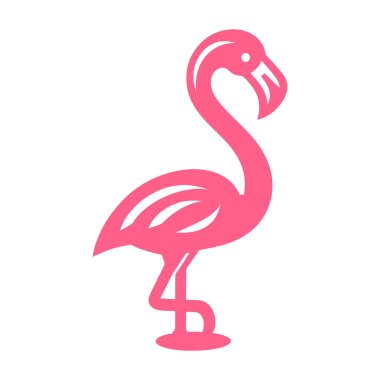 Flamingo ayakta duran vektör sanat çizimi