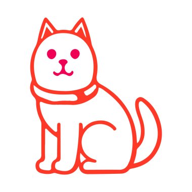 Şirin köpek vektör sanat çizimi