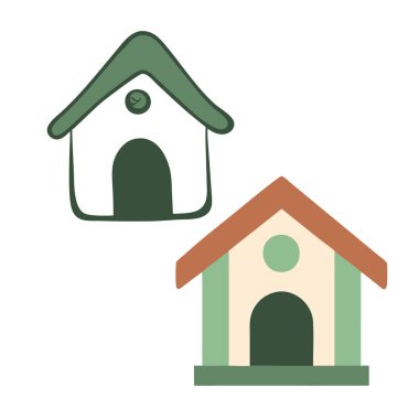 Hayvan barınağı vektör sanatı çizimi