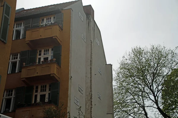 Mitte Berlin Almanya Sında Grosse Hamburger Caddesi Ndeki Evlerin Manzarası — Stok fotoğraf