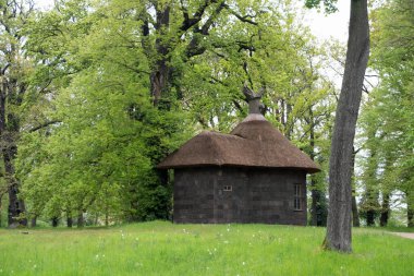 Schloss Ceclienhof şatosunun Potsdam Brandenburg Almanya 'sındaki manzarası