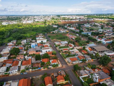 Yazın Mato Grosso Brezilya 'nın Tangara da Serra kentindeki hava manzarası