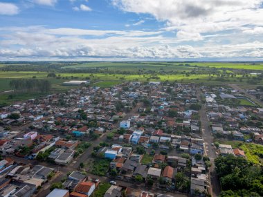 Yazın Mato Grosso Brezilya 'nın Tangara da Serra kentindeki hava manzarası