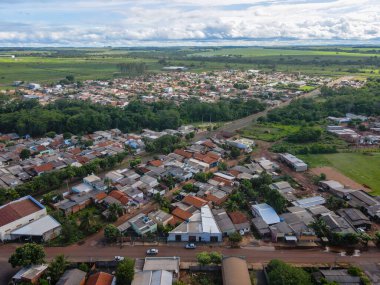 Yazın Mato Grosso Brezilya 'nın Tangara da Serra kentindeki hava manzarası