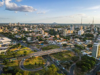 Yazın Cuiaba Mato Grosso Brezilya 'da havacılık şehri manzarası