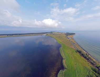Mecklenberg Vorpommern Kuzey Almanya 'daki Rugen Adası' ndaki sahil manzarası