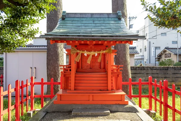 Santuario Sintoísta Nomachiinari Kanazawa Japón Distintiva Estructura Madera Roja Está —  Fotos de Stock
