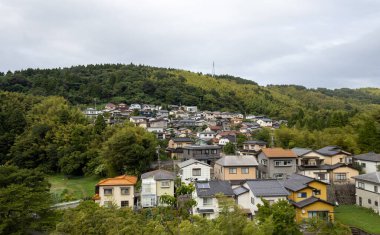 View of Yamashina village in the hills outside Kanazawa, Japan.