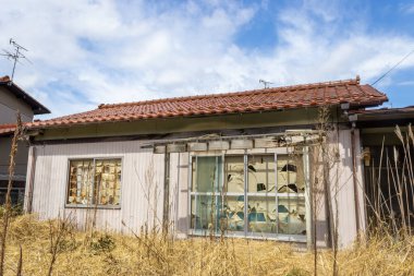 Terk edilmiş ev, Kanazawa, Ishikawa, Japonya.