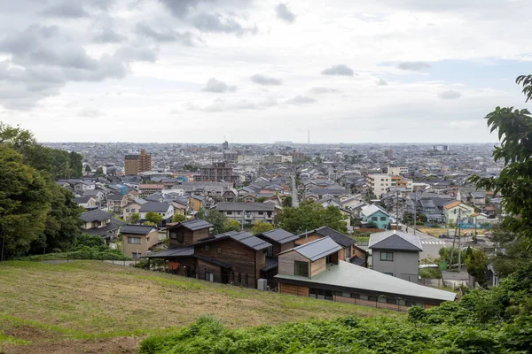 Nyári Kilátás Kanazawa Város Daijouji Hill Park Nyugatra Néz Japán — Stock Fotó