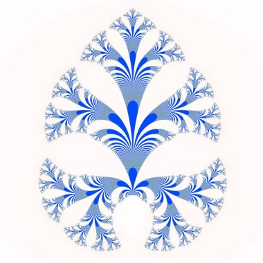 Orijinal el yapımı sanat eseri (yapay zeka değil). Matematiksel bir nesnenin fraktal adı verilen eşsiz renkli ve ayrıntılı görselleştirmesi.