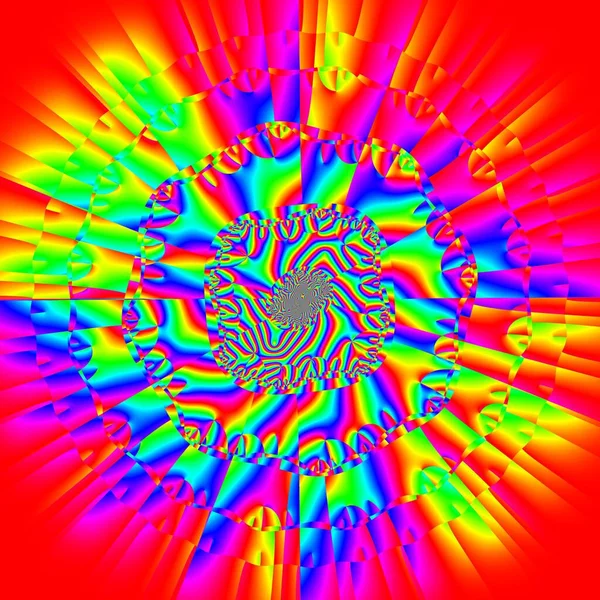 오리지널 수작업 아니라 프랙탈이라고 불리는 수학적 물체의 다채롭고 시각화 — 스톡 사진