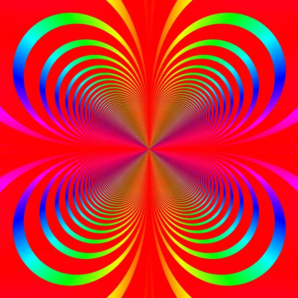 오리지널 수작업 아니라 프랙탈이라고 불리는 수학적 물체의 다채롭고 시각화 — 스톡 사진