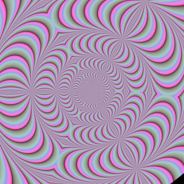 Orijinal el yapımı sanat eseri (yapay zeka değil). Matematiksel bir nesnenin fraktal adı verilen eşsiz renkli ve ayrıntılı görselleştirmesi.