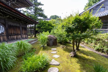 Daijouji 'deki tapınak binaları, Nodayama, Kanazawa, Japonya' daki 700 yıllık bir Soto zen Budist tapınağı..