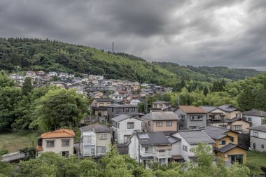 View of Yamashina village in the hills outside Kanazawa, Japan.