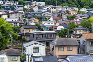 View of Yamashina village in the hills outside Kanazawa, Japan. clipart