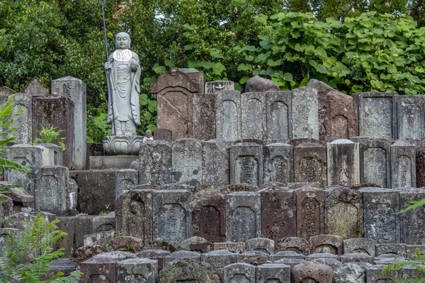 Estatuas Piedra Ojizou San Protector Niños Protector Viajeros Cientos Pequeñas — Foto de Stock