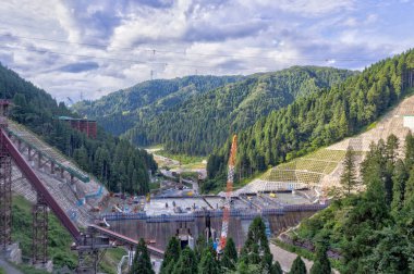 Asuwagawa Barajı Fukui bölgesinde yapım aşamasında..