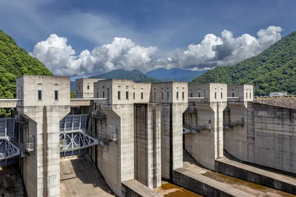 stock image Tokuyama Dam on the River Ibi, Ibigawa, Ibi District, Gifu, Japan