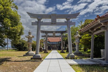 Hakusan jinja shinto tapınağı misakimachi, ishikawa, Japonya