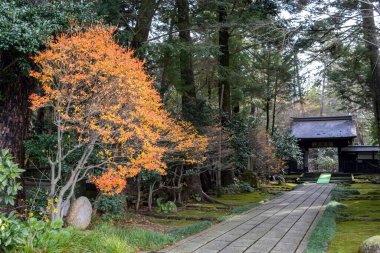 Daijouji 'deki tapınak binaları, Nodayama, Kanazawa, Japonya' daki 700 yıllık bir Soto zen Budist tapınağı.