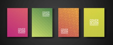 Modern geometrik çizgilerle kapak tasarımını dokulu desen ve renkli dinamik derecelendirme ile ayarlayın. öge tasarımı ve diğer kullanıcılar için. vektör Resimleri