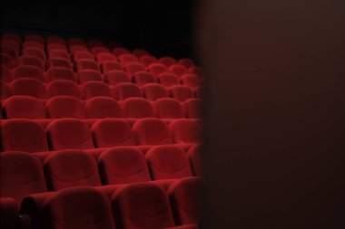 Karanlık bir tiyatroda boş kırmızı koltuklar seyircinin ve şovun başlamasını bekliyor.