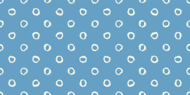 Polka noktasız desenli, elle boyanmış daireler. Vektör illüstrasyonu