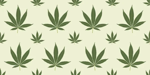 Seamless Marijuana Background Geometric Leaves Pattern Vector Illustration — Stock Vector
