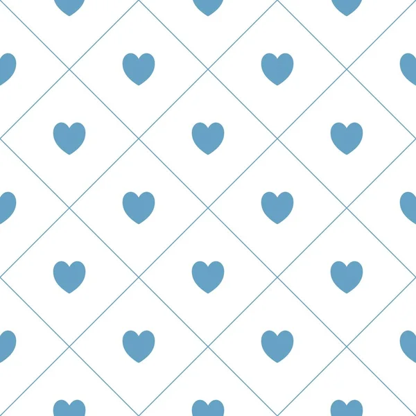 Seamless Pattern Hearts Romantic Background Wedding Birthday Valentines Day Vector — Stockvector
