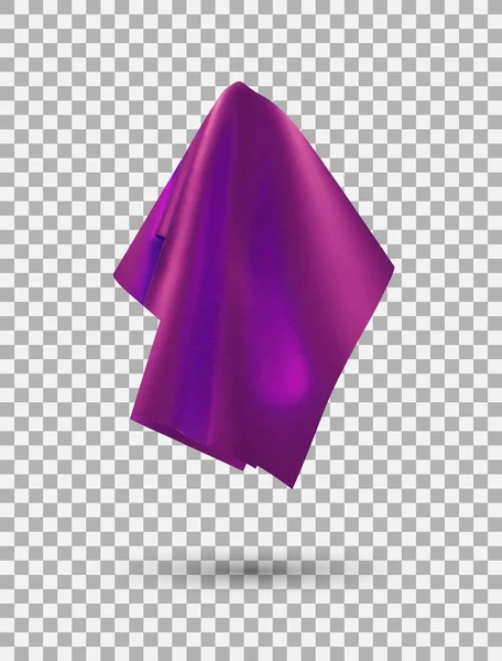 Tejido Rosa Púrpura Brillante Pañuelo Mantel Colgando Aislado Sobre Fondo — Archivo Imágenes Vectoriales