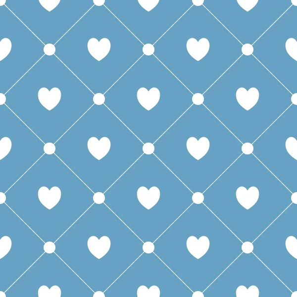 Seamless Pattern Hearts Romantic Background Wedding Birthday Valentines Day Vector — 스톡 벡터
