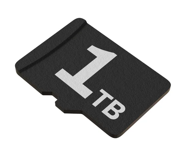 Memory Card Capacity Microsd Flash Storage Disc Isolated White Background — Zdjęcie stockowe