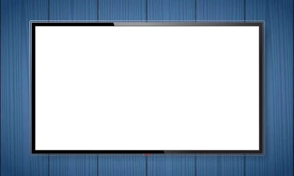 Realisztikus Modern Képernyő Gúnyolódik Elszigetelt Fehér Háttérrel Nagy Számítógép Monitor — Stock Vector