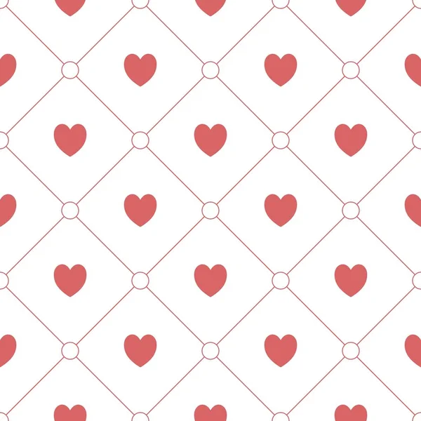 Modèle Sans Couture Avec Des Cœurs Fond Romantique Pour Mariage — Image vectorielle