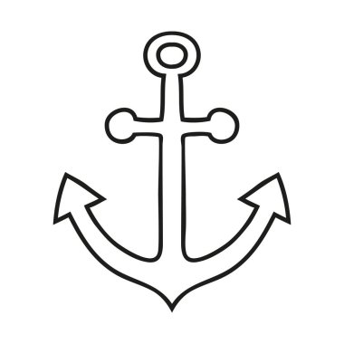 Denizcilik dayanağı, basit stil denizcilik ana hatları siluet simgesi. Vektör illüstrasyonu beyaz arkaplanda izole edildi