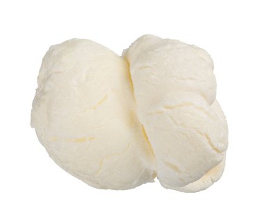 Tek patlamış mısır tohumu, beyaz arka planda izole edilmiş tuzlu veya karamelli patlamış mısır.