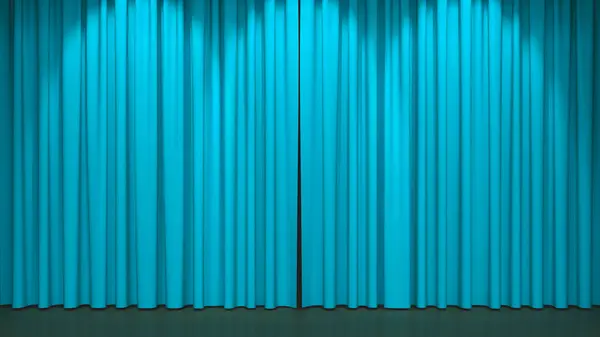Роскошная Шелковая Сцена Оконные Шторы Дизайн Интерьера Ожидание Шоу Конец — стоковое фото