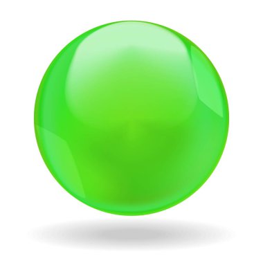 Yeşil, parlak baloncuk ya da beyaz arka planda izole edilmiş yuvarlak damla. Vektör illüstrasyonu