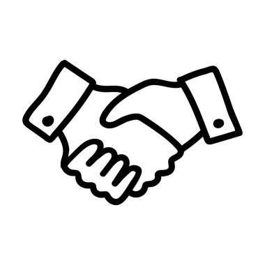 El sıkışalım. El yapımı jest sembolü. Çizgi sanatı grafik tasarım elemanı. Başarı, barış yanlısı, politik konum kavramı. Vektör illüstrasyonu