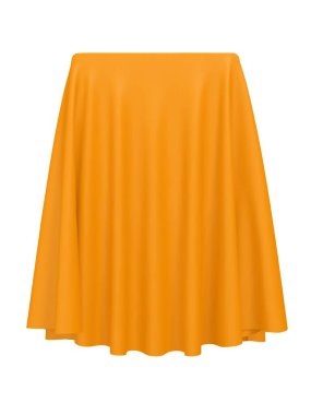 Orange fabric covering a cube or rectangular shape, isolated on white background. Can be used as a stand for product display, draped table. Vector illustration