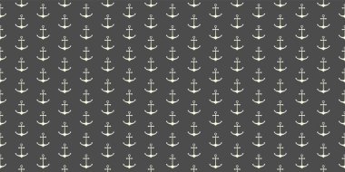Gemi çapaları ile donanımlı, pürüzsüz desen. Vektör illüstrasyonu