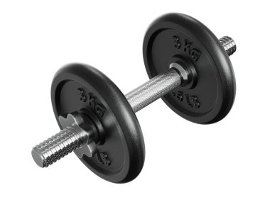 Demir Siyah Ayarlanabilir Şapşal, halter spor aletleri, yan görüş, beyaz arka planda izole edilmiş. 3B illüstrasyon