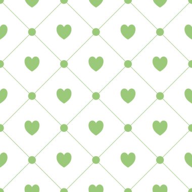 Seamless pattern with hearts, romantic background for wedding, birthday or Valentines Day. Vector illustration
