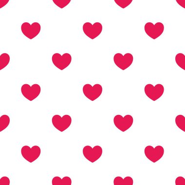Seamless pattern with hearts, romantic background for wedding, birthday or Valentines Day. Vector illustration
